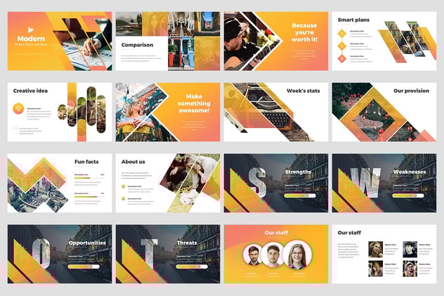 项目进度状态管理信息图形解决方案PPT模板 - 顶尖PPT