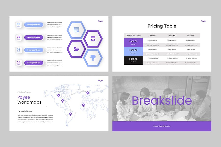 金融行业数字支付业务Keynote演示模板 - 顶尖PPT