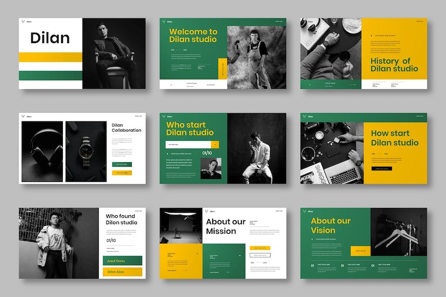 创意商务企业品牌介绍Keynote模板 - 顶尖PPT