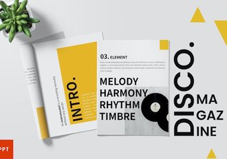 创意杂志设计内容展示推广PPT模板 - 顶尖PPT