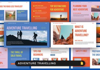 户外冒险旅行主题分享展示PPT模板 - 顶尖PPT