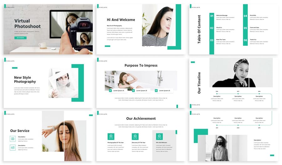 摄影图像艺术讲述展示创意应用PPT模板 - 顶尖PPT