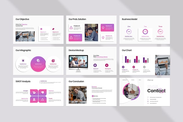 创业者向投资者展示商业构想发展策略keynote模板 - 顶尖PPT