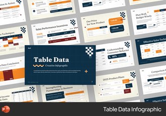 表格数据展示统计PPT模板 - 顶尖PPT