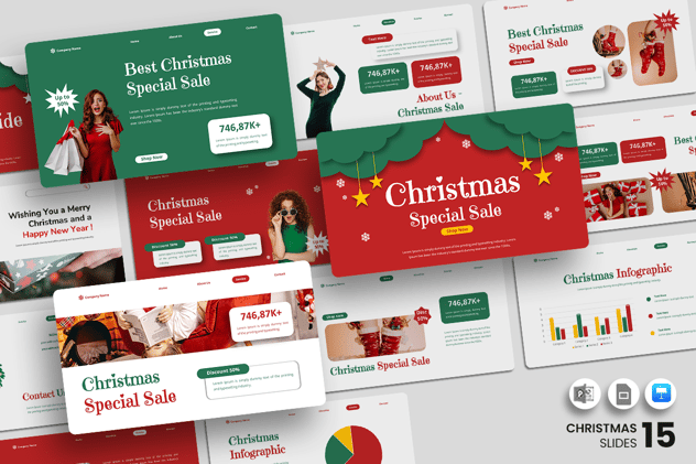 圣诞节特别促销活动方案Keynote模板 - 顶尖PPT