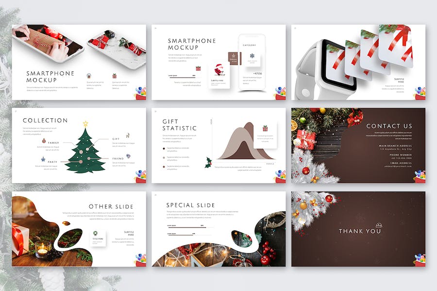 圣诞节假日主题演讲Keynote模板 - 顶尖PPT