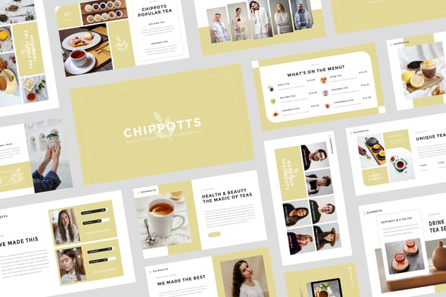 有机茶店茶室品牌推广招商合作展示keynote模板 - 顶尖PPT