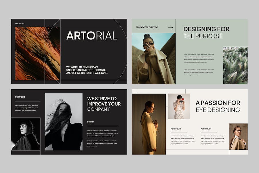 个人作品集项目展示公文包PPT模板 - 顶尖PPT