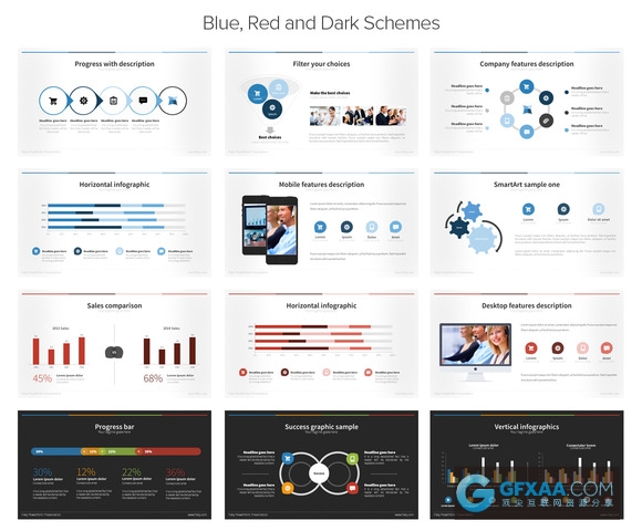 40多页精美商务汇总PPT模板 - 顶尖PPT