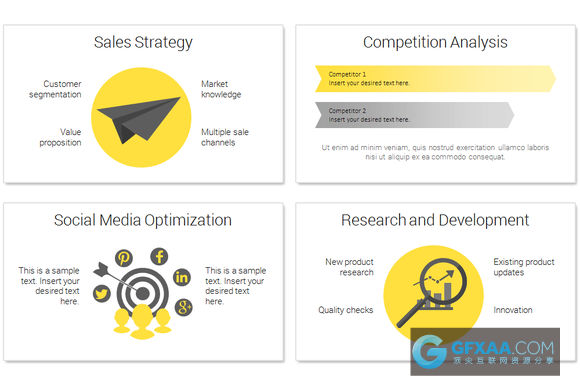40多页扁平化业务合作总结计划PPT模板 - 顶尖PPT