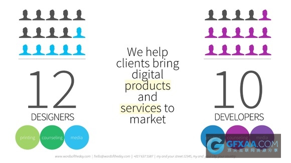 扁平化极简主义PPT模板 - 顶尖PPT