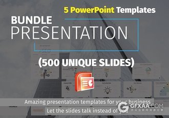 5套欧美风格企业商务年终总结PPT模板 - 顶尖PPT