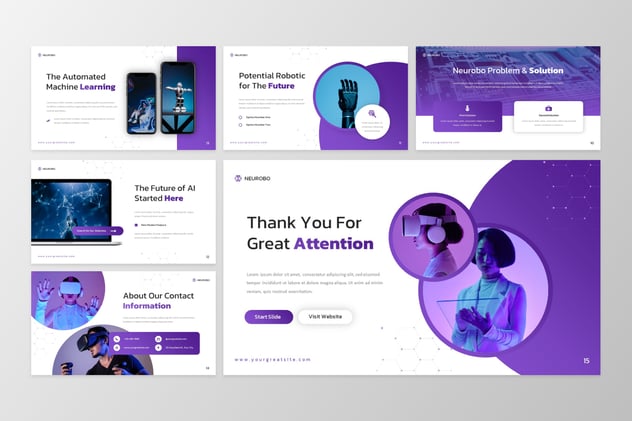 机器人与未来技术PowerPoint模板 - 顶尖PPT