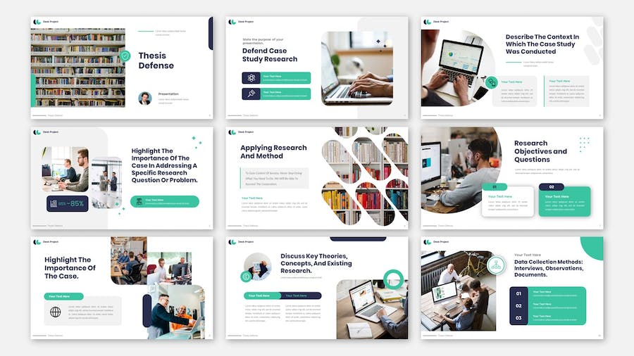 扁平化设计论文答辩专业研究商业计划总结通用keynote模板 - 顶尖PPT