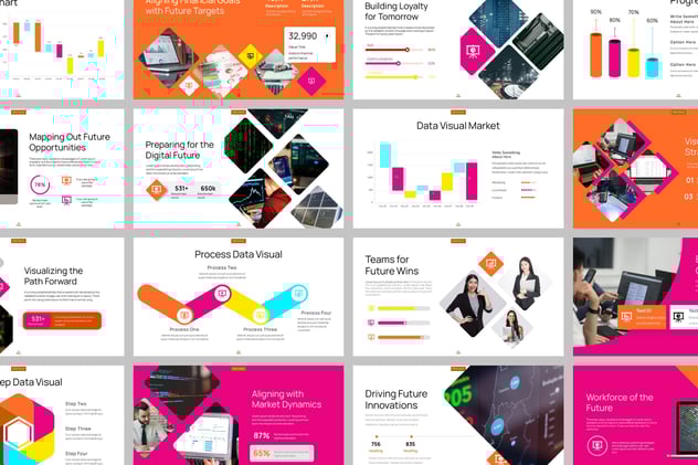 数据可视化统计分析展示PPT模板 - 顶尖PPT