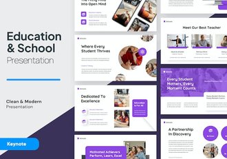 学校教育培训课程宣传招生Keynote模板 - 顶尖PPT