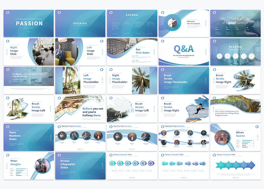 国外商务数据信息图形企业计划总结万能PPT模板 - 顶尖PPT