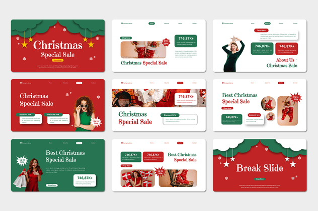 圣诞节特别促销活动方案Keynote模板 - 顶尖PPT