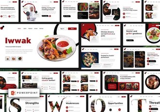 国外高档餐饮美食主题商务PPT模板 - 顶尖PPT