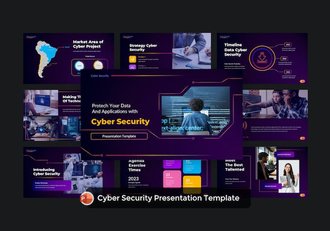 网络科技安全互联网公司介绍展示PPT模板 - 顶尖PPT