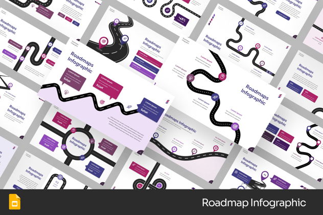 路线图信息图形PPT模板 - 顶尖PPT