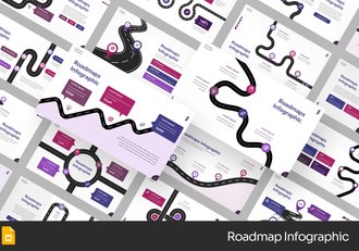 路线图信息图形PPT模板 - 顶尖PPT