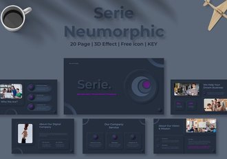 黑色系新拟态设计风格keynote模板 - 顶尖PPT