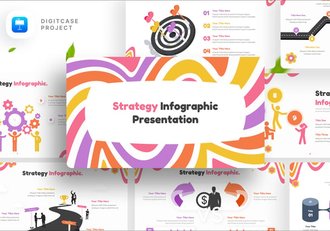 彩色策略类信息图形keynote模板 - 顶尖PPT