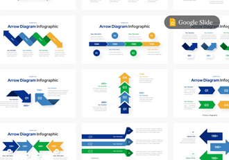 彩色流程步骤箭头图形PPT模板 - 顶尖PPT