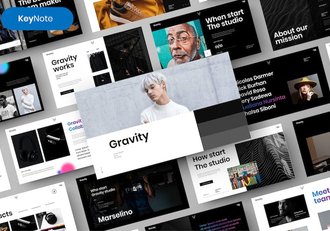 重力商务企业服务展示Keynote模板 - 顶尖PPT