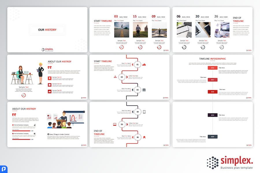 商务风格年度总结报告数据图形PPT模板 - 顶尖PPT