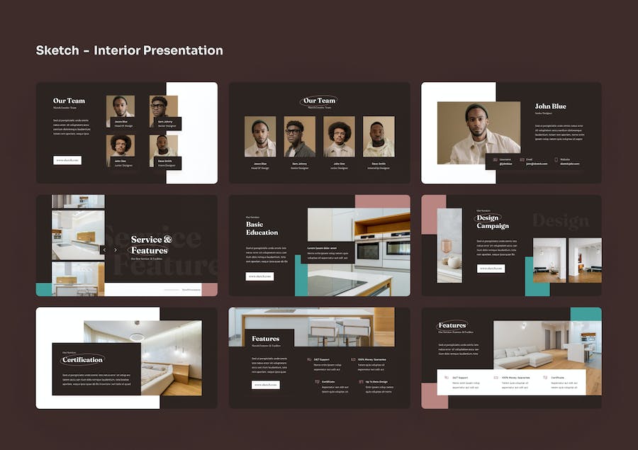 室内设计装修装饰方案展示PPT模板 - 顶尖PPT