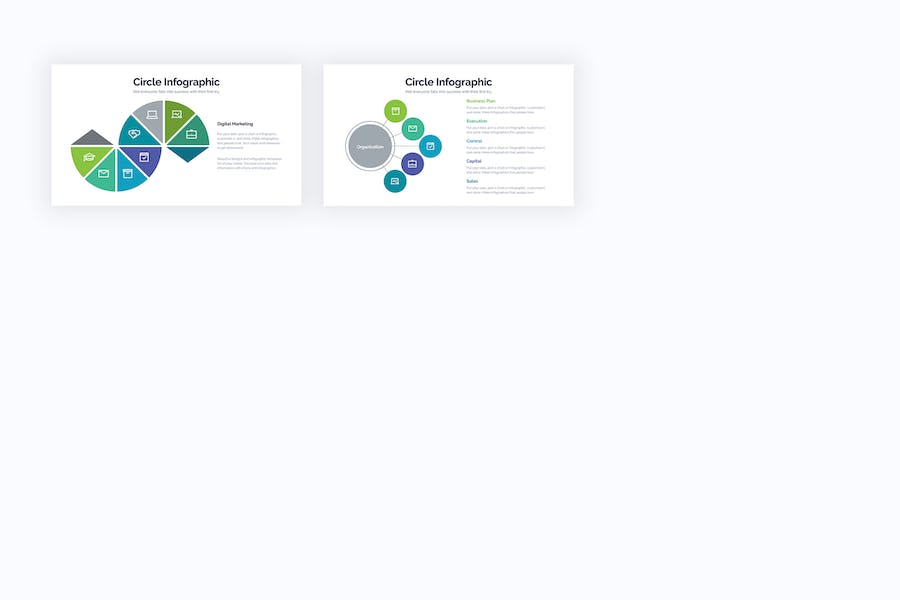 圆形循环信息图形PPT模板 - 顶尖PPT