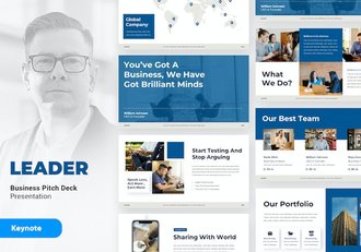 企业领导者业务推介Keynote演示模板 - 顶尖PPT