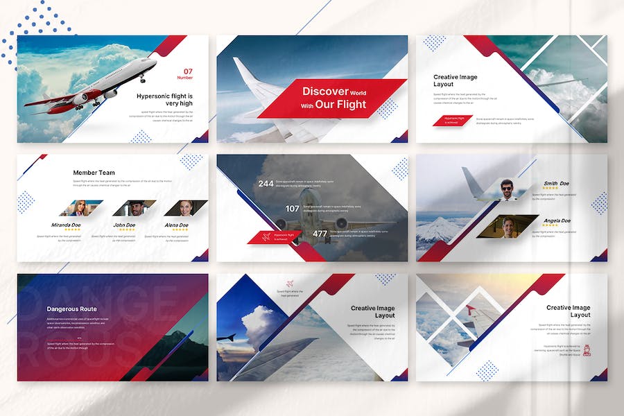 航空飞行行业知识宣传Keynote模板 - 顶尖PPT