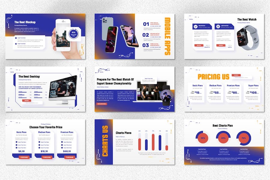 冠军玩家游戏电竞推广Keynote模板 - 顶尖PPT