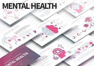 心理健康大脑图形PPT模板 - 顶尖PPT