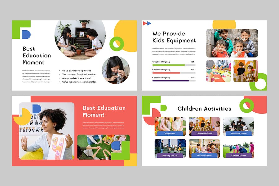 儿童教育课程学习展示PPT模板 - 顶尖PPT