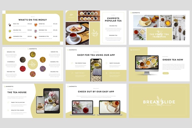 有机茶店茶室品牌推广招商合作展示keynote模板 - 顶尖PPT