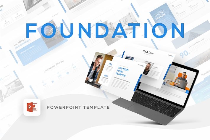 蓝色大气业务展示企业合作商业计划多用途PPT模板 - 顶尖PPT