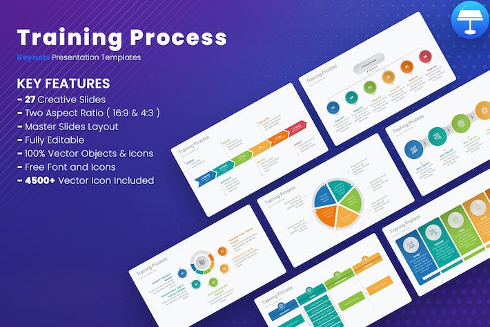 培训阶段流程展示Keynote模板 - 顶尖PPT