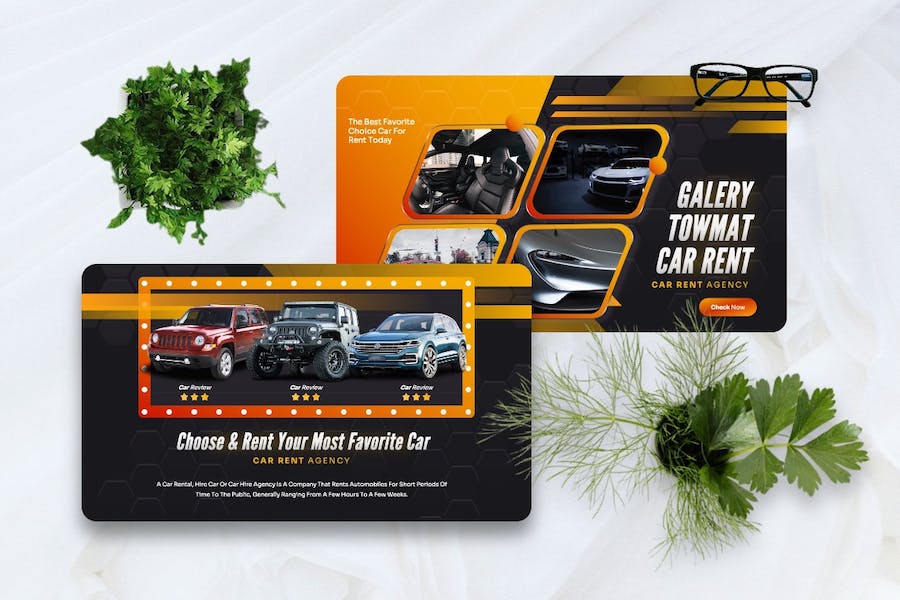 汽车租赁公司PPT模板 - 顶尖PPT