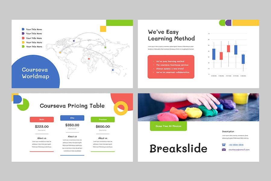 儿童教育课程学习展示PPT模板 - 顶尖PPT