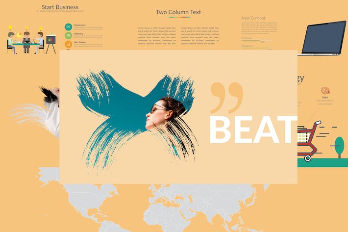 创意音乐节奏品牌推广Keynote模板 - 顶尖PPT