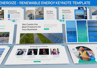 可再生能源光伏太阳能科技keynote模板 - 顶尖PPT