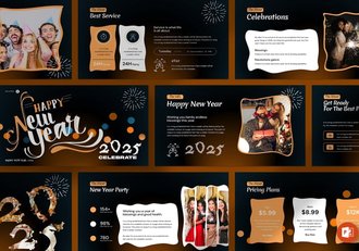 新年快乐新年晚会PPT模板 - 顶尖PPT