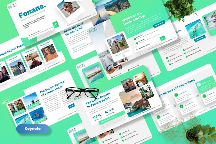 酒店行业创业方案讲述展示Keynote模板 - 顶尖PPT