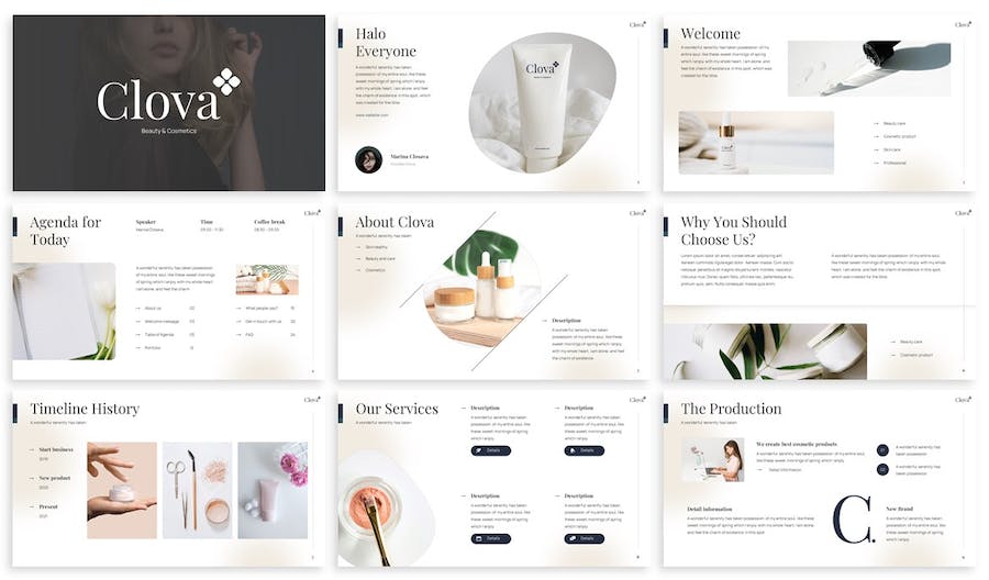 女性美容美发行业PPT模板 - 顶尖PPT