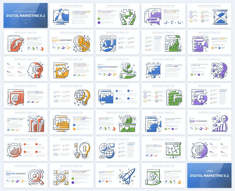 数字营销信息图形PPT模板 - 顶尖PPT