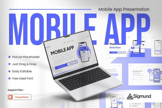 移动应用App产品营销PPT模板 - 顶尖PPT